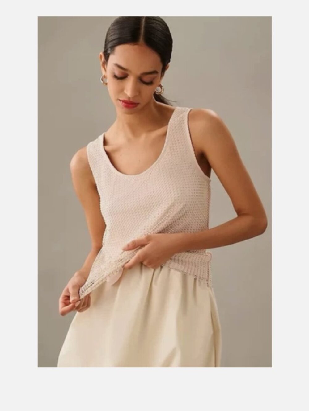 Anthropologie Sunday in Brooklyn womens Rhinestone Mesh Tank tops size XS